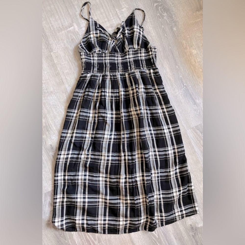 NEW Lucky Brand Plaid Midi Dress